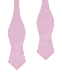 Light Pink Cotton Pinstripes Self Tie Diamond Bow Tie