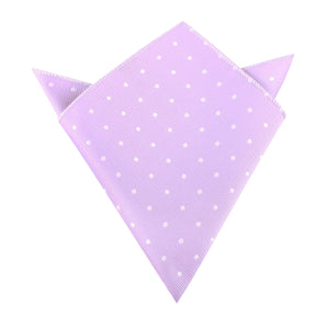 Light Purple with White Polka Dots Pocket Square
