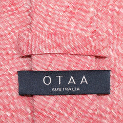 Light Red Chambray Linen Skinny Tie OTAA Australia