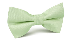 Light Sage Green Weave Bow Tie