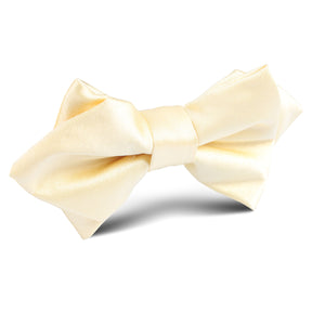 Light Yellow Satin Diamond Bow Tie