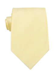 Light Yellow Satin Necktie