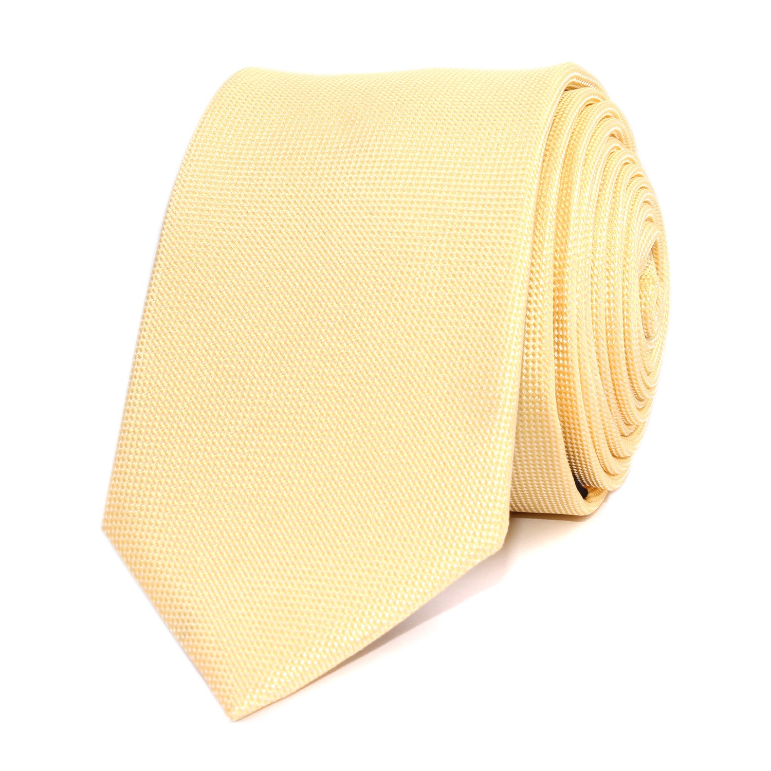 Light Yellow Skinny Tie Front
