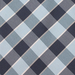 Light and Navy Blue Checkered Fabric Pocket Square X540