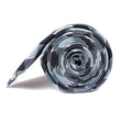 Light and Navy Blue Checkered Skinny Tie Side Roll