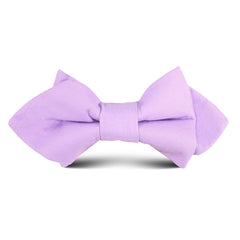 Lilac Purple Cotton Kids Diamond Bow Tie
