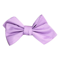 Lilac Purple Cotton Self Tie Diamond Tip Bow Tie 1