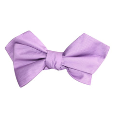 Lilac Purple Cotton Self Tie Diamond Tip Bow Tie 2