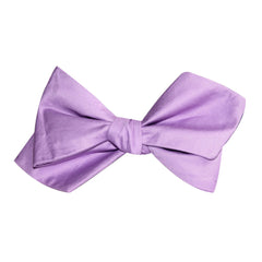 Lilac Purple Cotton Self Tie Diamond Tip Bow Tie 3