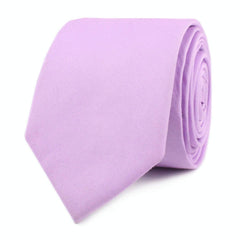 Lilac Purple Cotton Skinny Tie