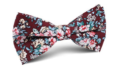 London Brown Floral Bow Tie