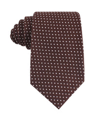 Lungo Brown Polkadot Cotton Tie