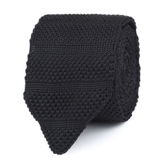 Lupo Black Knitted Tie