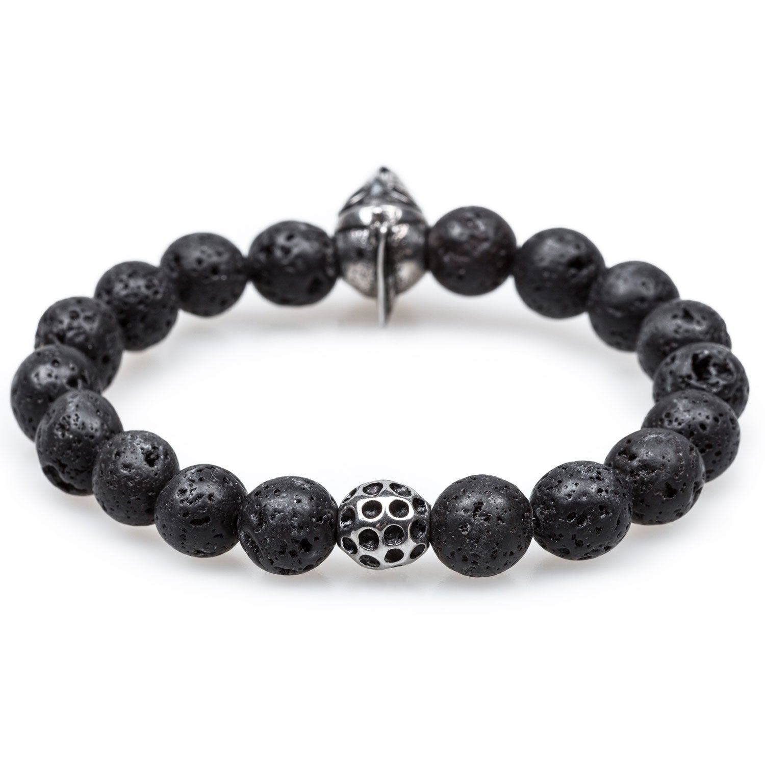 Machiavelli Volcanic Rock Bracelet | Black Lava Stone Beaded Bracelets ...