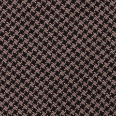 Madrid Brown Houndstooth Fabric Self Bowtie