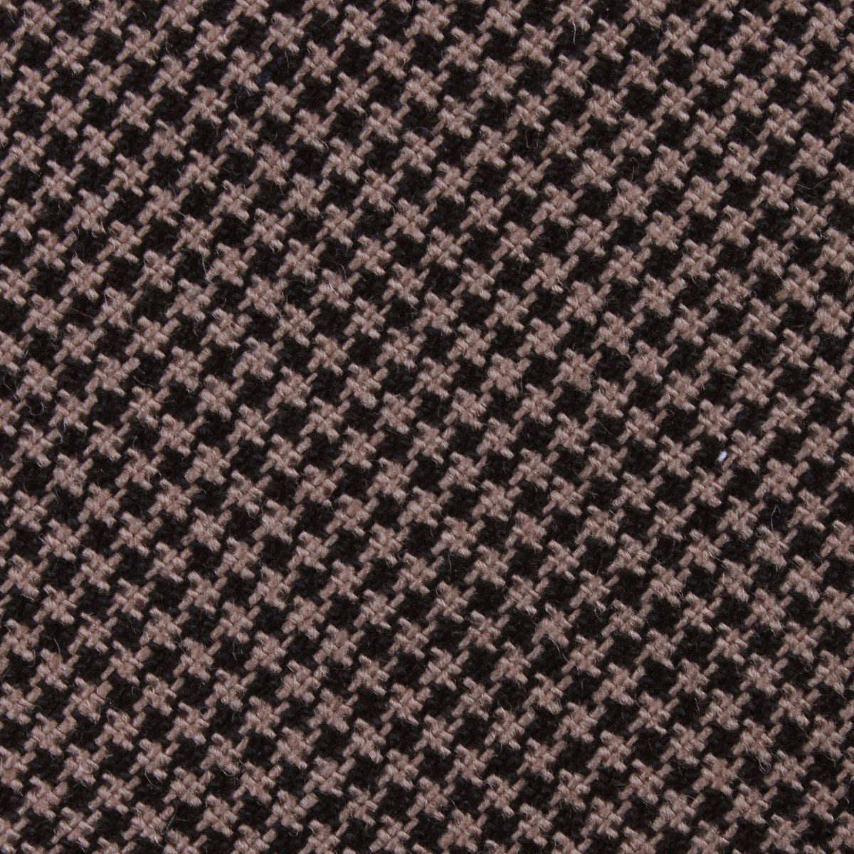 Madrid Brown Houndstooth Fabric Skinny Tie