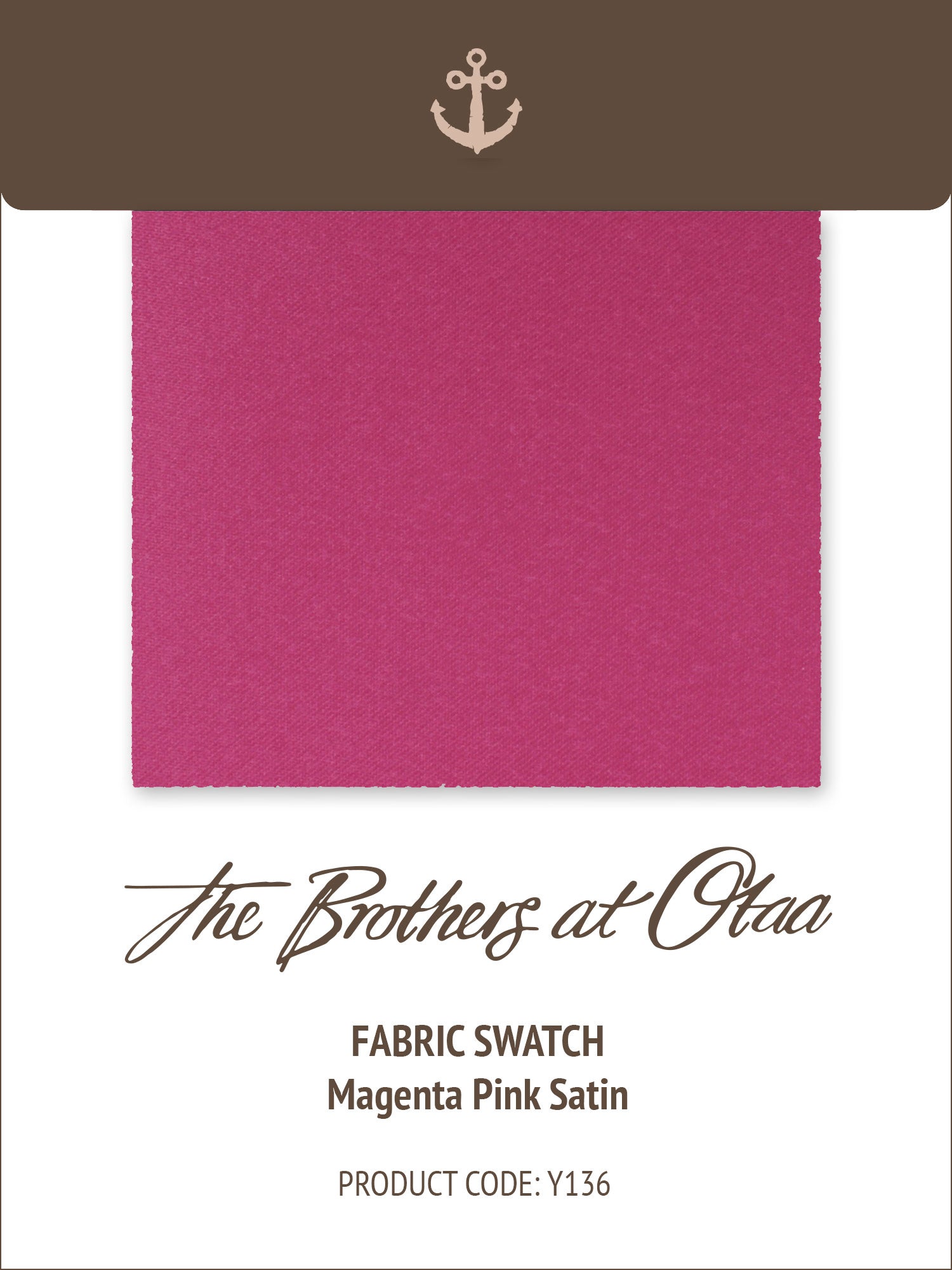 Magenta Pink Satin Y136 Fabric Swatch