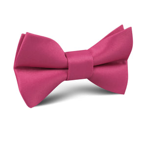 Magenta Pink Satin Kids Bow Tie