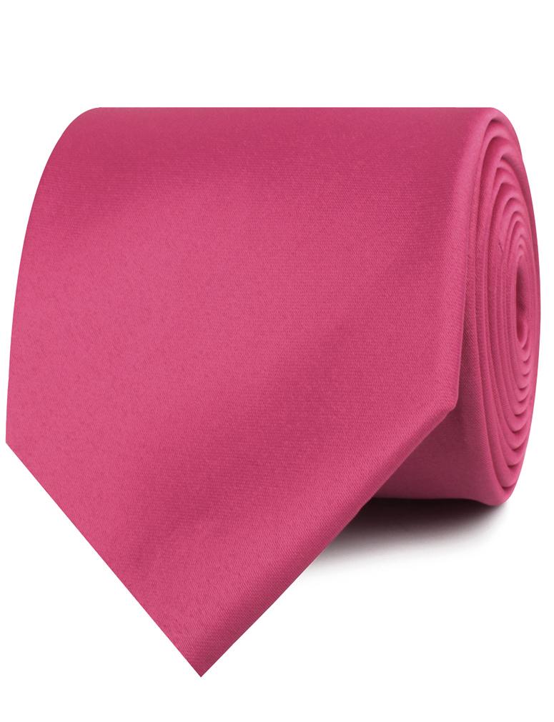 Magenta Pink Satin Neckties