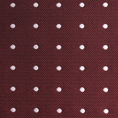 Mahogany Maroon with White Polka Dots Fabric Necktie M123