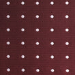 Mahogany Maroon with White Polka Dots Fabric Self Tie Bow Tie M123