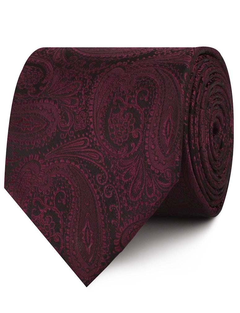Mahogany Red Paisley Neckties