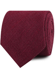 Mahogany Wine Linen Twill Neckties