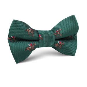 Green Victory Racehorse Kids Bow Tie