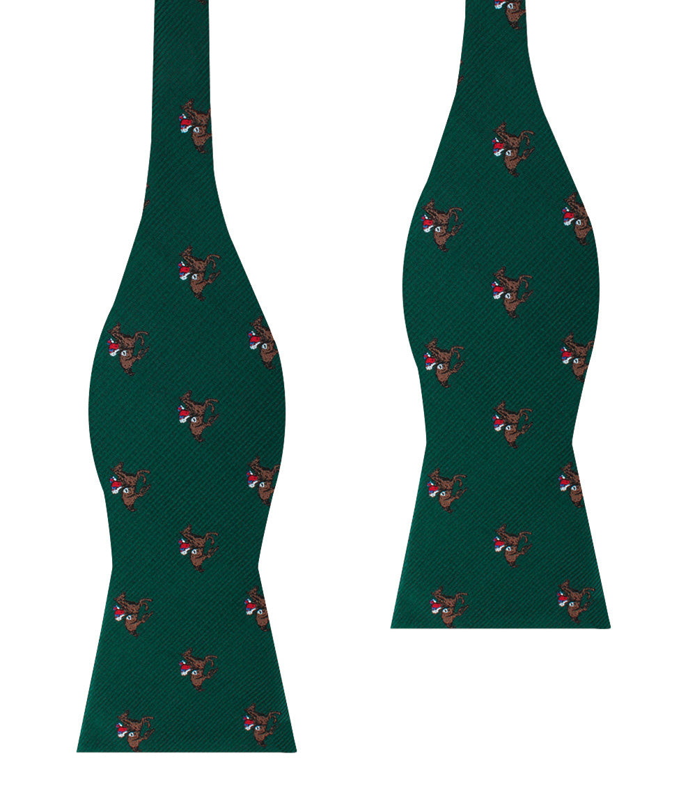 Green Victory Racehorse Self Bow Tie