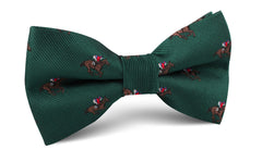 Green Victory Racehorse Bow Tie