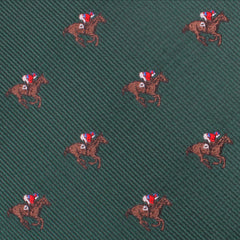 Green Victory Racehorse Fabric Swatch