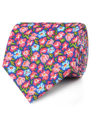 Málaga Pink Floral Neckties