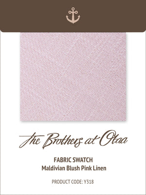Fabric Swatch (Y318) - Maldivian Blush Pink Linen