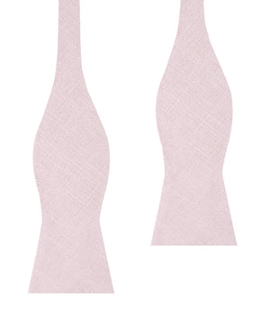 Maldivian Blush Pink Linen Self Bow Tie