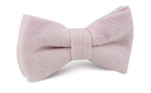Maldivian Blush Pink Linen Bow Tie