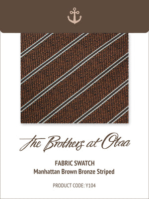 Fabric Swatch (Y104) - Manhattan Brown Bronze Striped