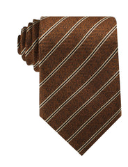 Manhattan Brown Bronze Striped Necktie
