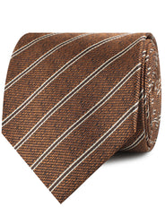 Manhattan Brown Bronze Striped Neckties
