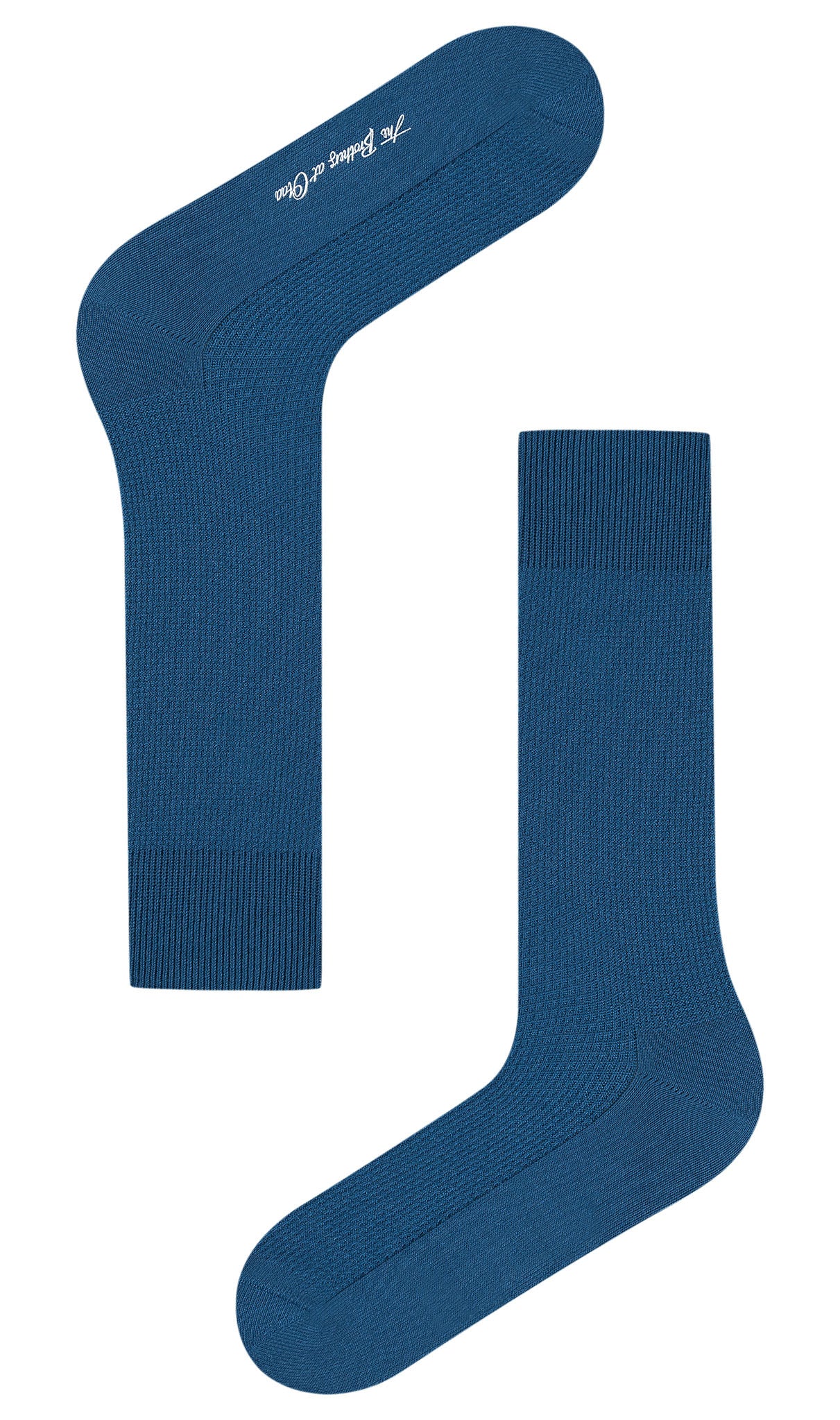 Marine Blue Textured Socks