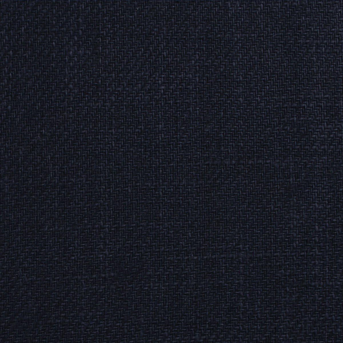Marine Dark Navy Blue Twill Linen Pocket Square Fabric