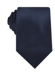Marine Midnight Blue Satin Necktie