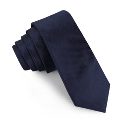 Marine Midnight Blue Twill Skinny Tie