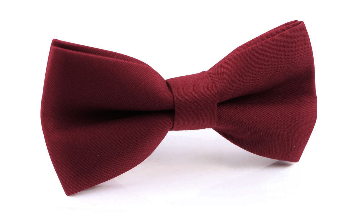 Maroon Cotton Bow Tie | Red Bow Ties | Wedding Pre-Tied Bowtie for Men ...