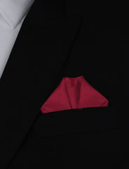 Maroon Cotton Winged Puff Pocket Square Fold