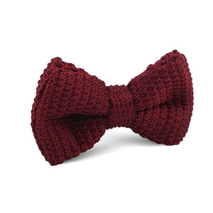 Maroon Knitted Bow Tie