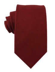 Maroon Slub Linen Necktie