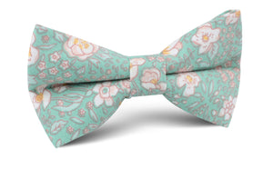 Maui Mint Green Floral Bow Tie