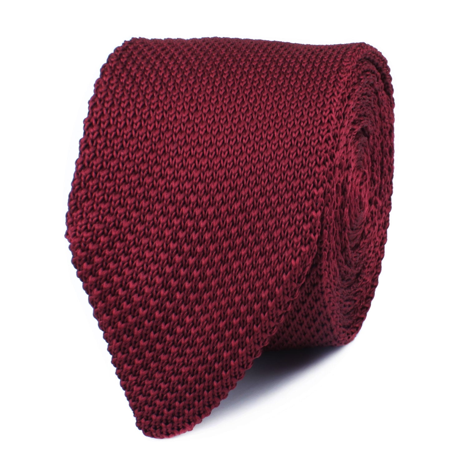 Meraki Burgundy Knitted Tie