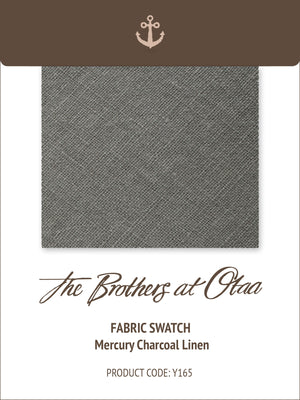 Fabric Swatch (Y165) - Mercury Charcoal Linen