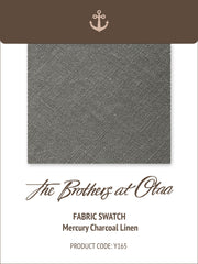 Mercury Charcoal Linen Y165 Fabric Swatch